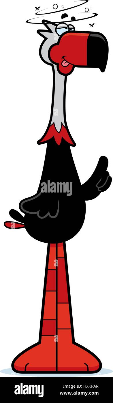 Un cartoon illustration d'un oiseau de la terreur à la Bu. Illustration de Vecteur