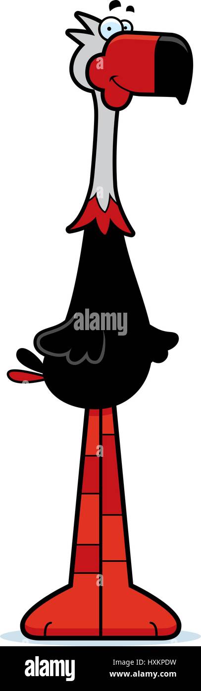 Un cartoon illustration d'un oiseau la terreur en souriant. Illustration de Vecteur