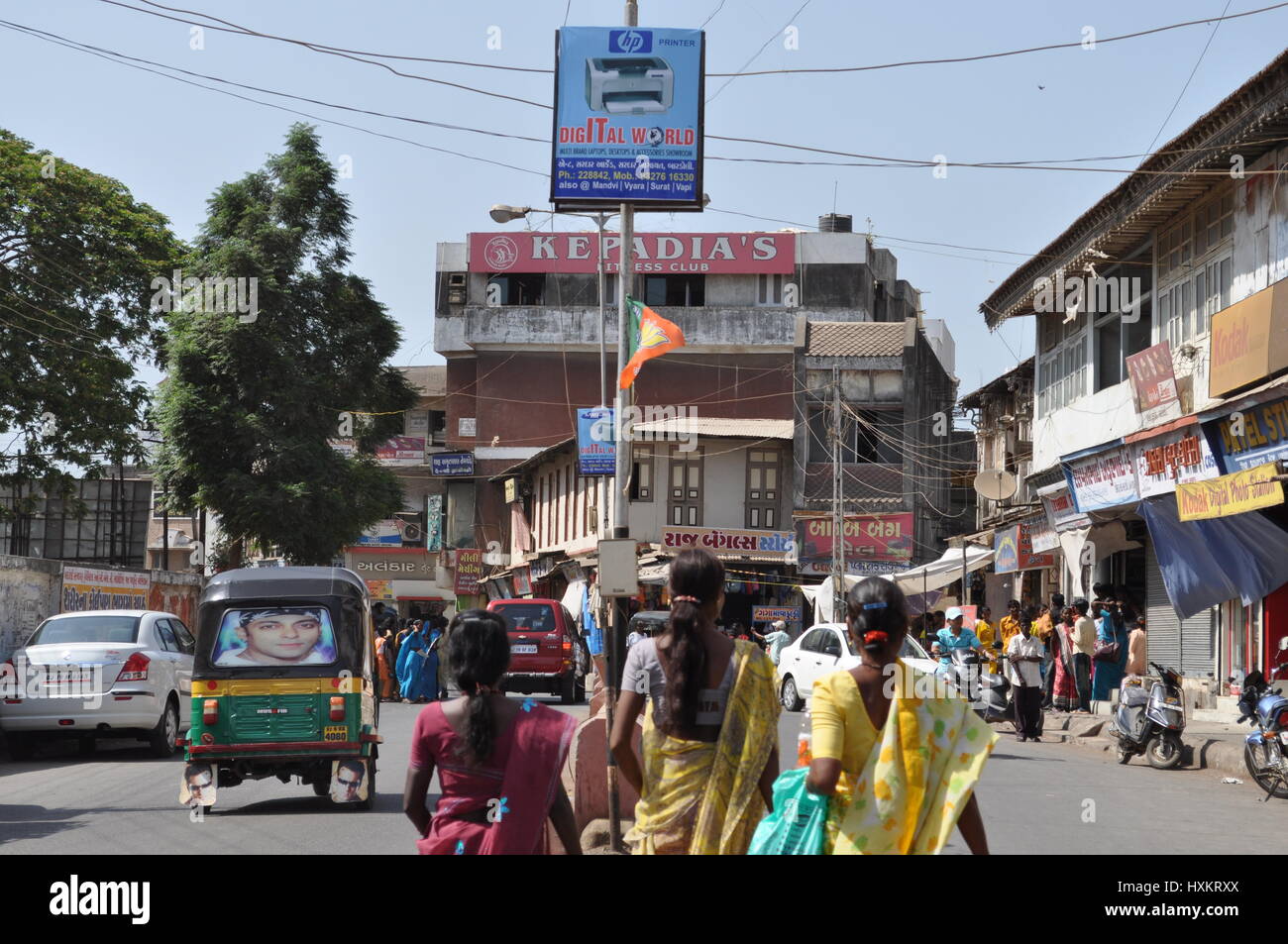 Les femmes au marché occupé Banque D'Images