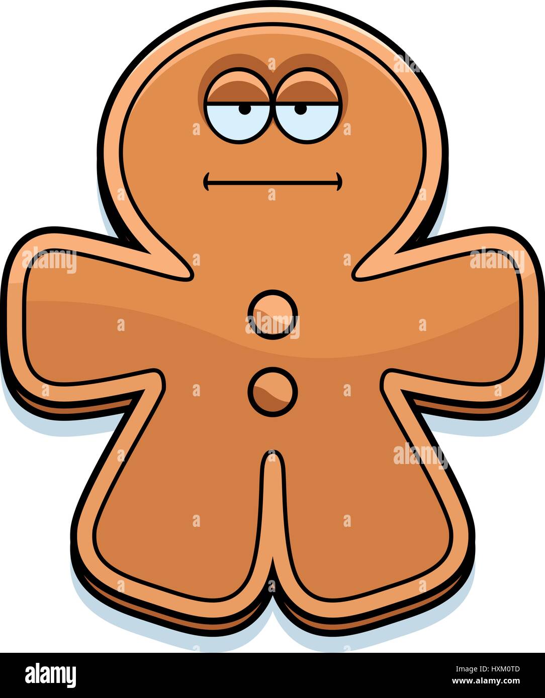 Une illustration d'un cartoon gingerbread man à ennuyer. Illustration de Vecteur