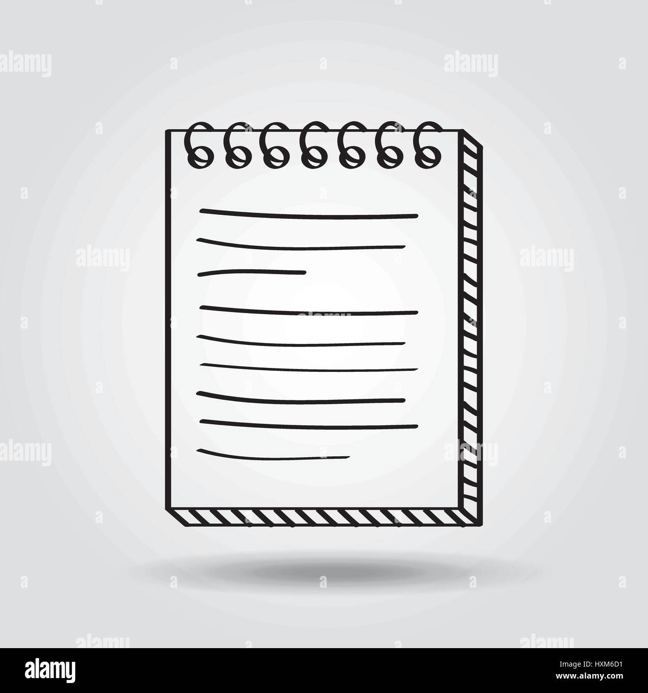 Le bloc-notes de droit Illustration de Vecteur