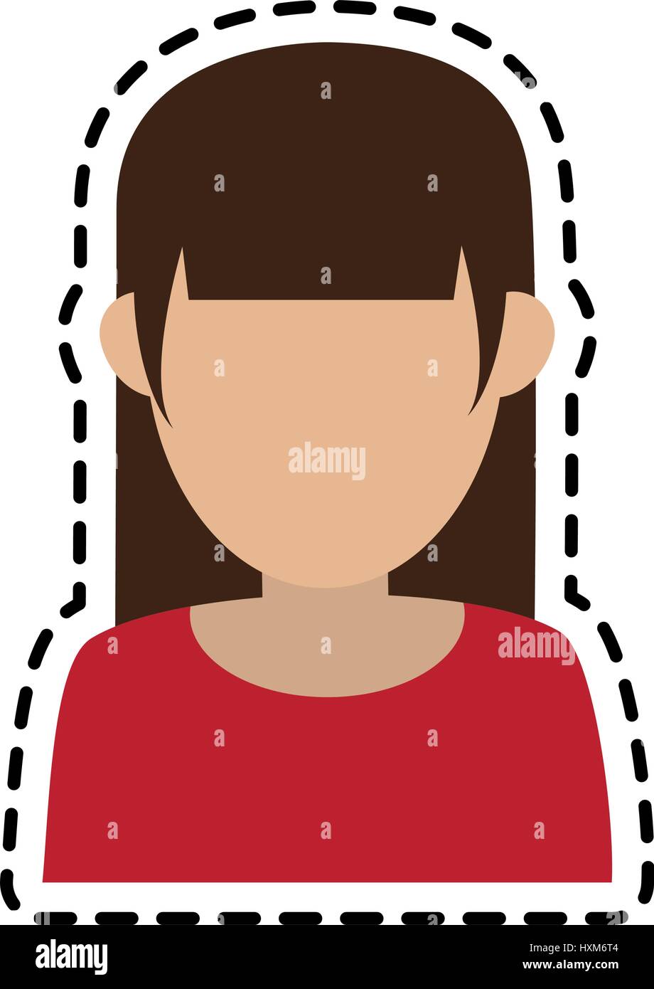 Femme sans visage droit Illustration de Vecteur