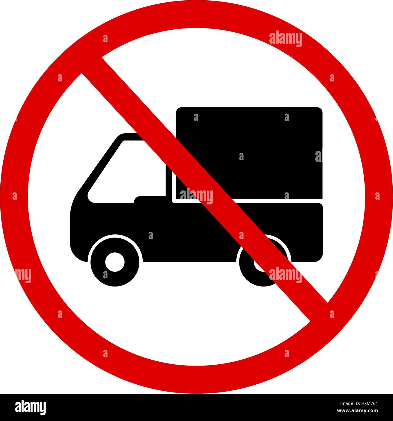 Aucun camion ou sign.prohibit no parking sign .vector illustration. Illustration de Vecteur