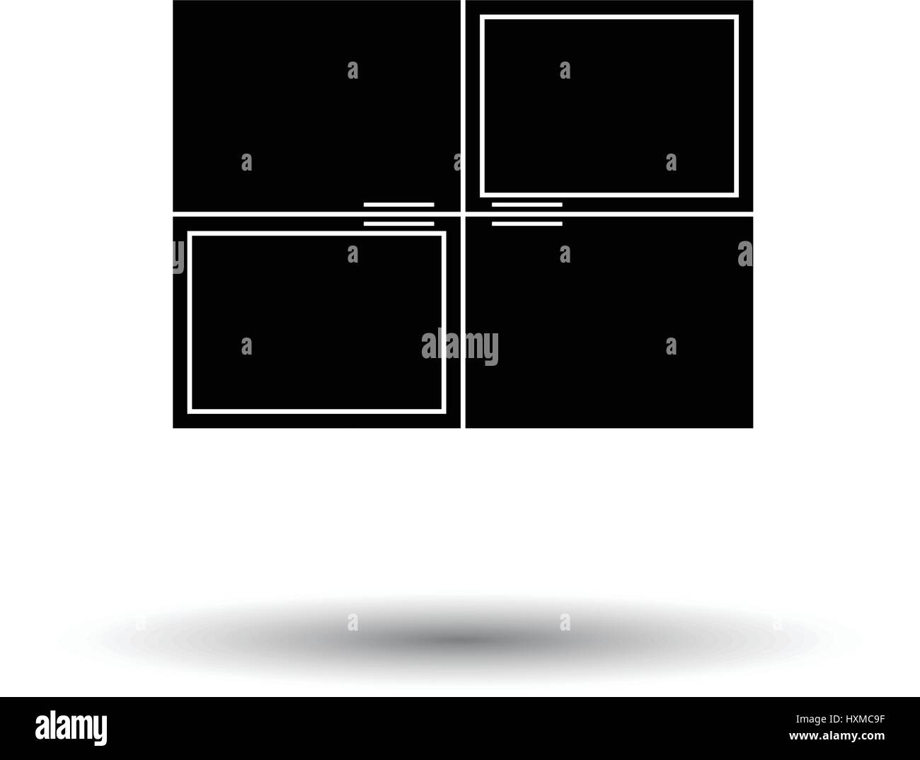 L'icône de l'armoire murale. Fond blanc avec design de l'ombre. Vector illustration. Illustration de Vecteur