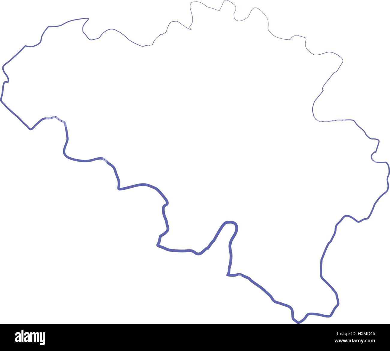 Belgique site illustré sur fond blanc dans le Vector Illustration de Vecteur