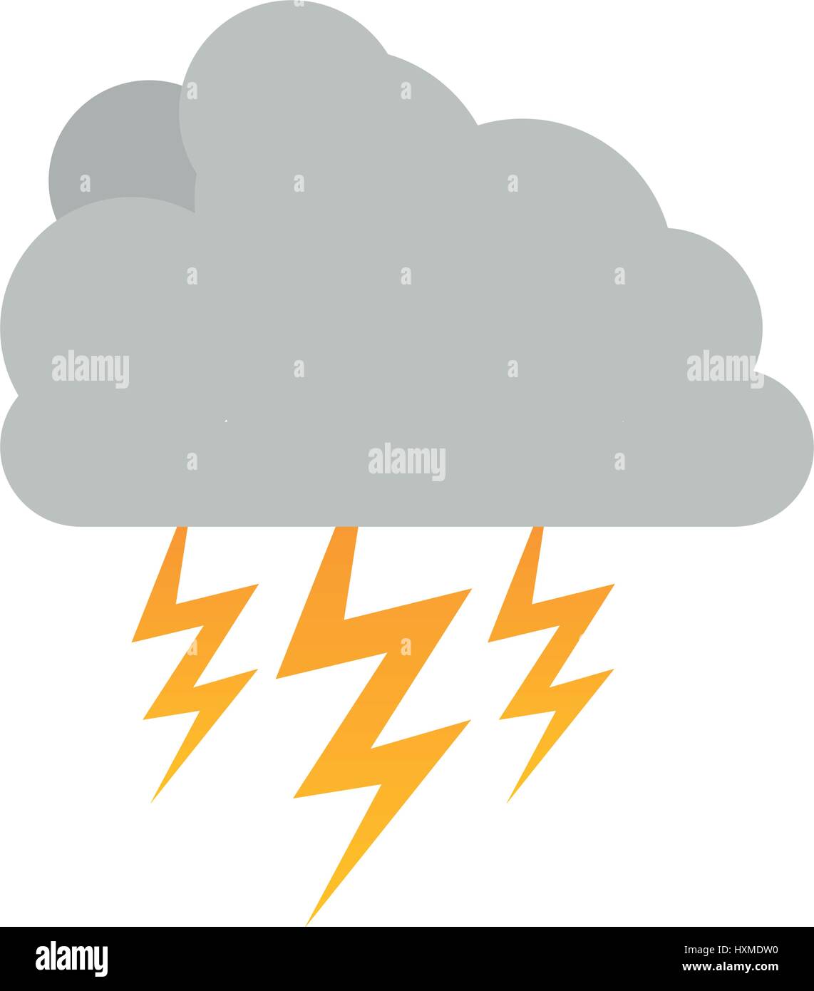Avec cumulus et tempête thunder Illustration de Vecteur