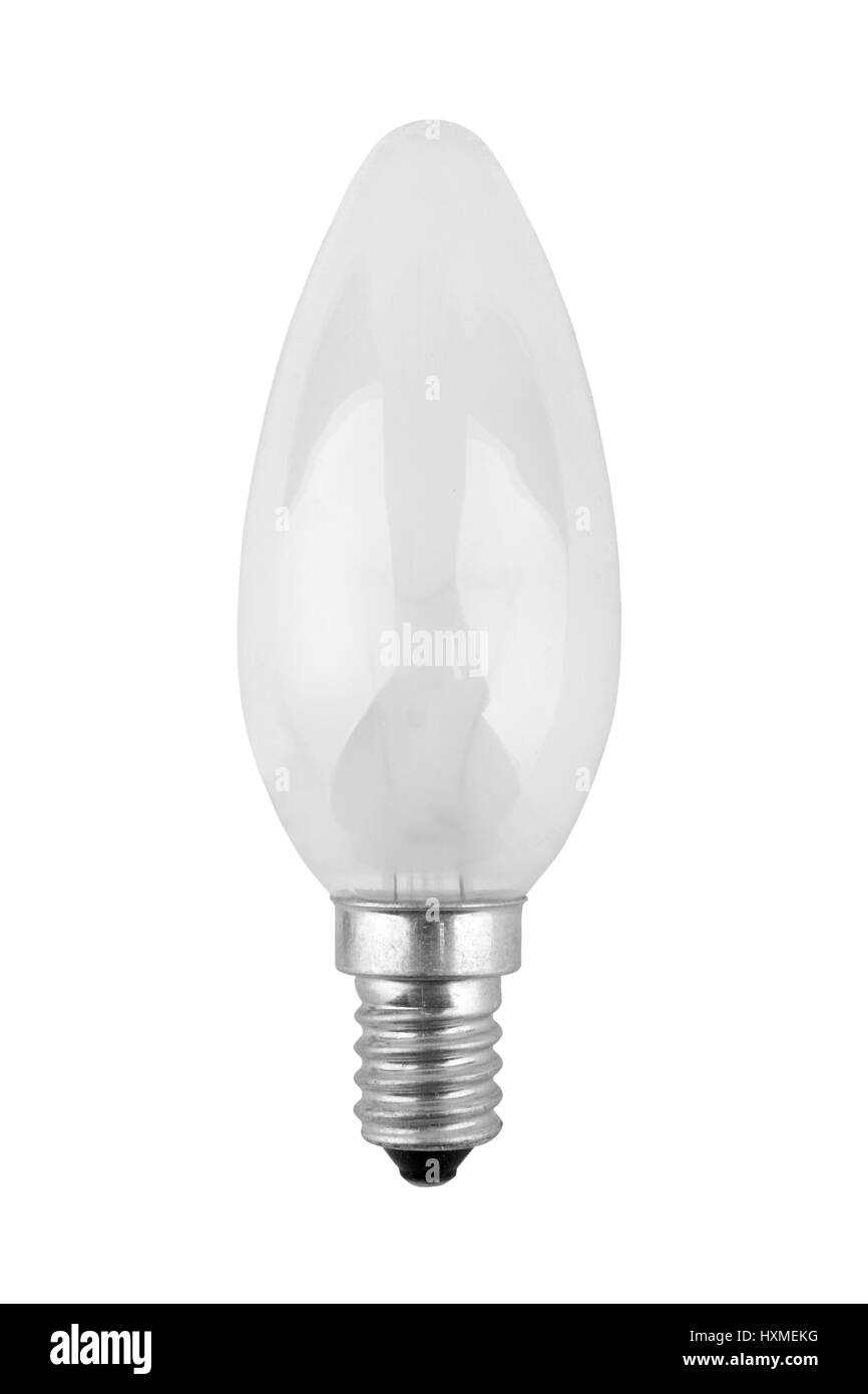 Ampoule électrique isolé sur fond blanc Banque D'Images