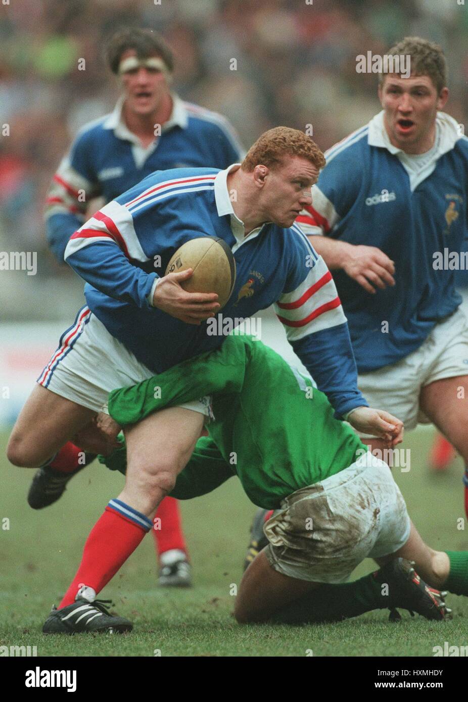 MARC DE ROUGEMONT & JOHN BELL FRANCE V IRLANDE CINQ NATIONS 19 Février 1996 Banque D'Images