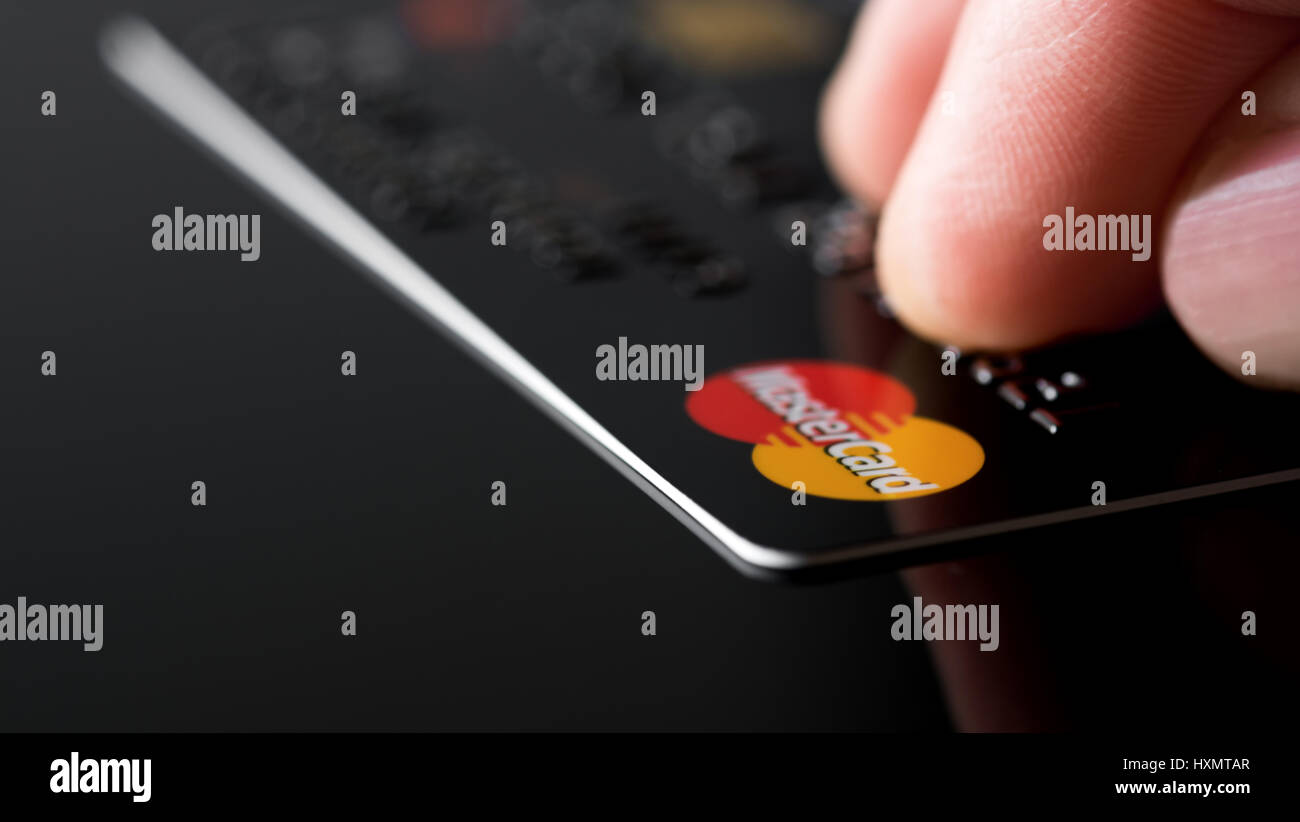 Carte Mastercard en plastique Banque D'Images