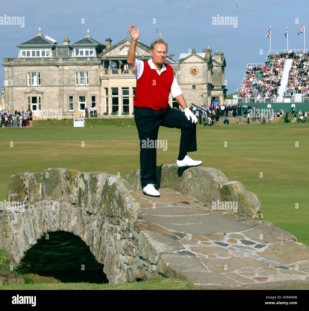 JACK NICKLAUS DIT AU REVOIR L'OUVRIR.ST ANDREWS 17 Juillet 2005 Banque D'Images