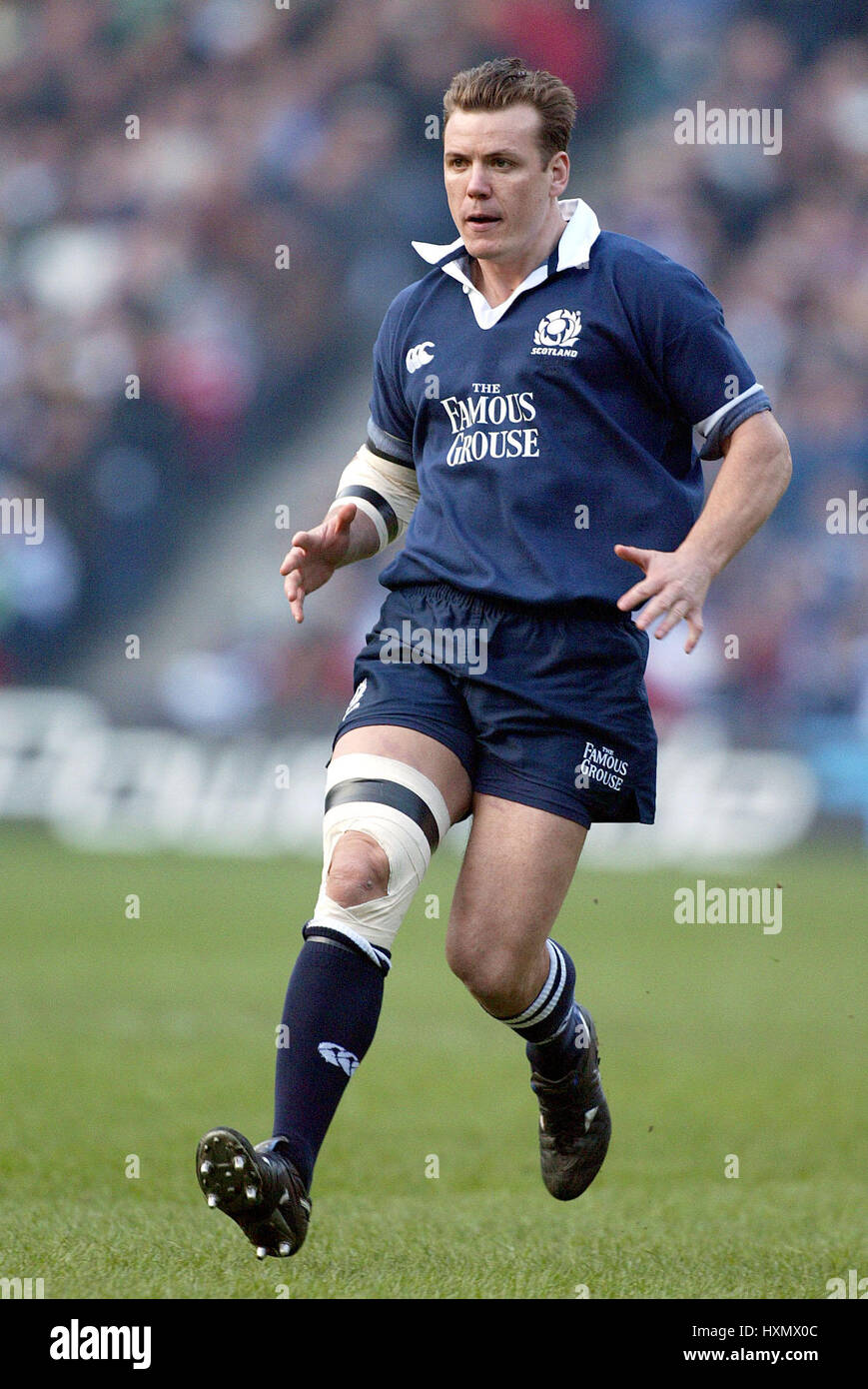 ANDREW MOWER ECOSSE & Newcastle Falcons ÉDIMBOURG MURRAYFIELD 16 Février 2003 Banque D'Images