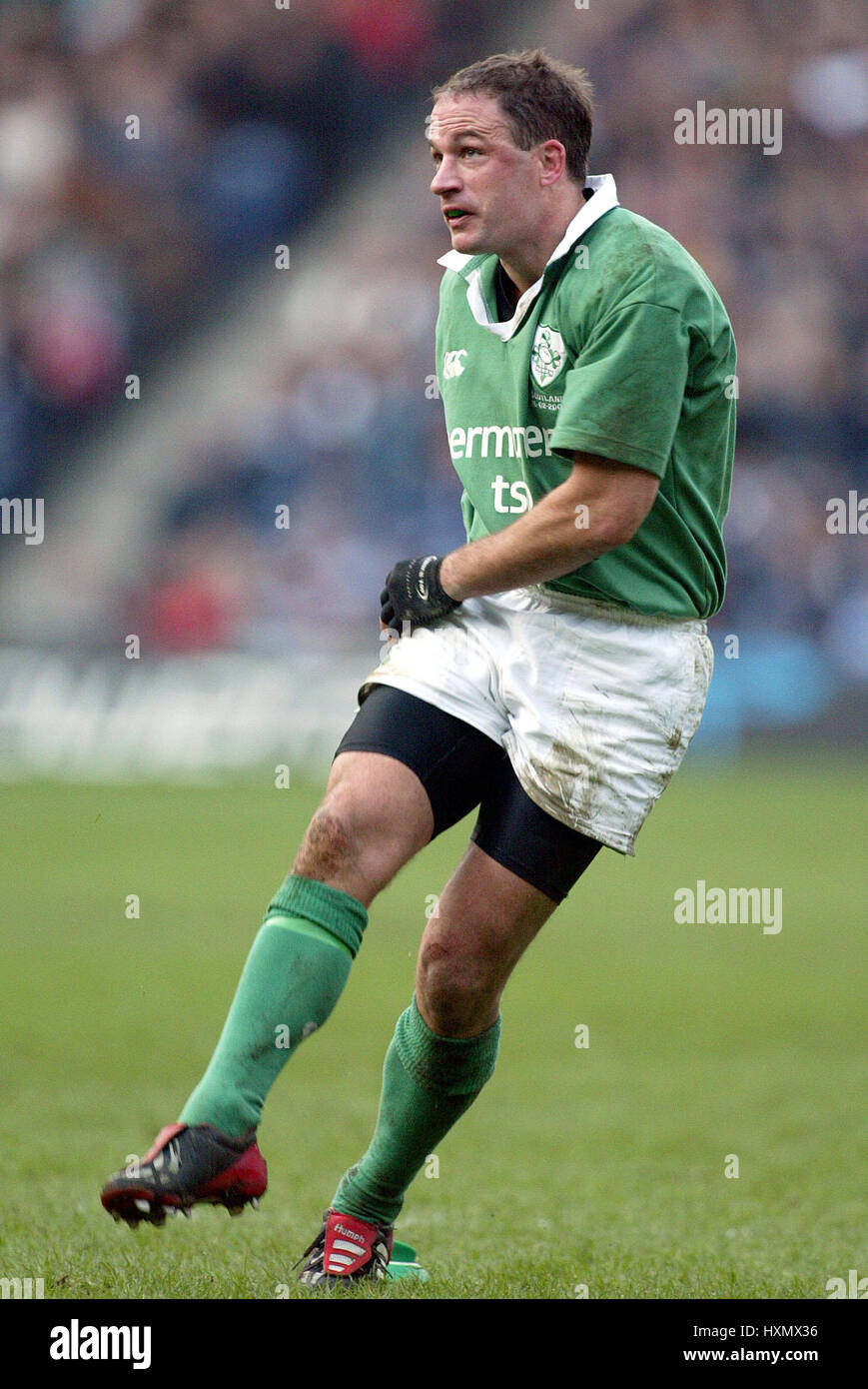 DAVID HUMPHREYS IRLANDE ET ULSTER RU ÉDIMBOURG MURRAYFIELD 16 Février 2003 Banque D'Images