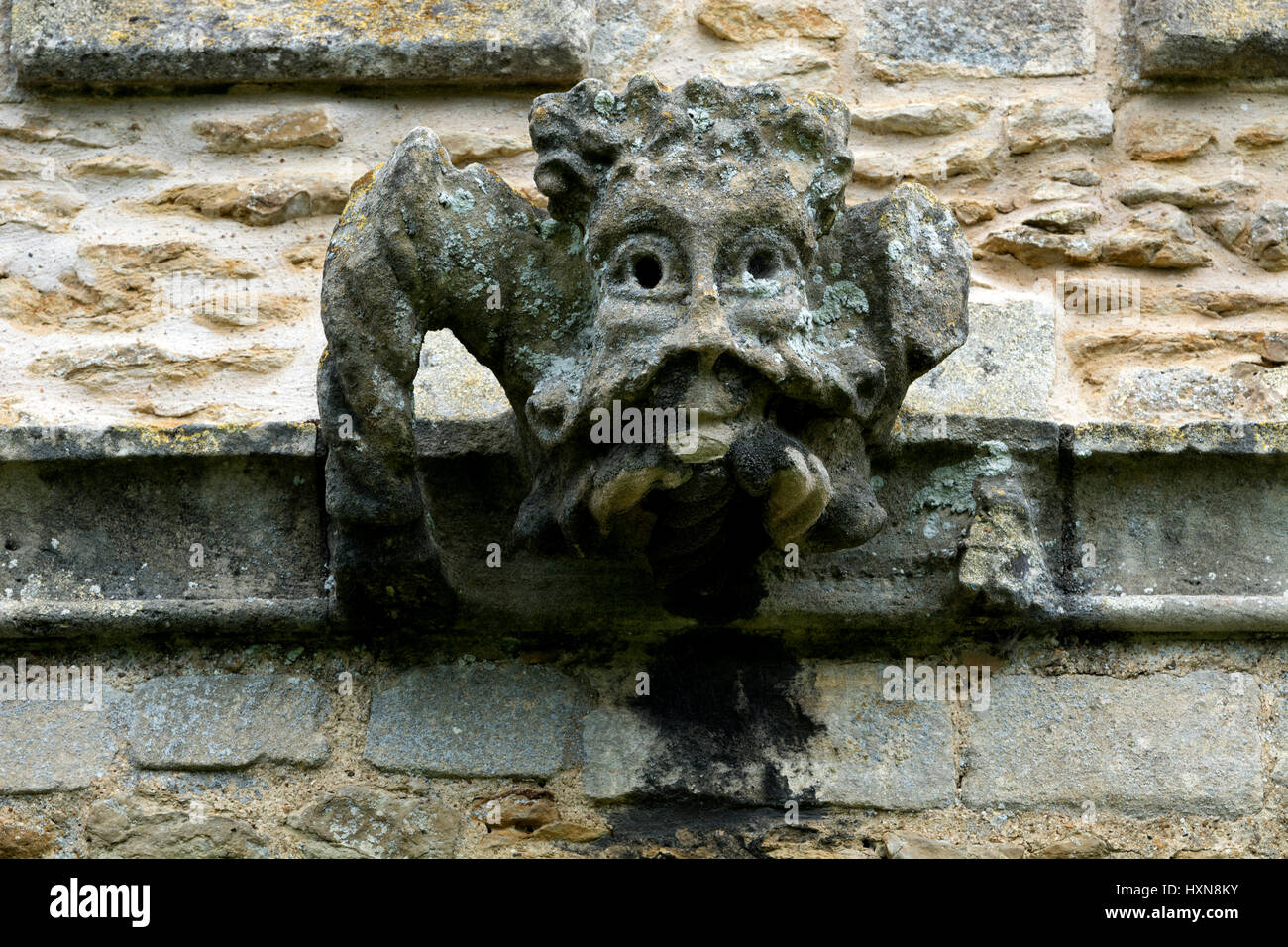 Une gargouille sur le Wendreda's Church, Mars, Cambridgeshire, Angleterre, RU Banque D'Images