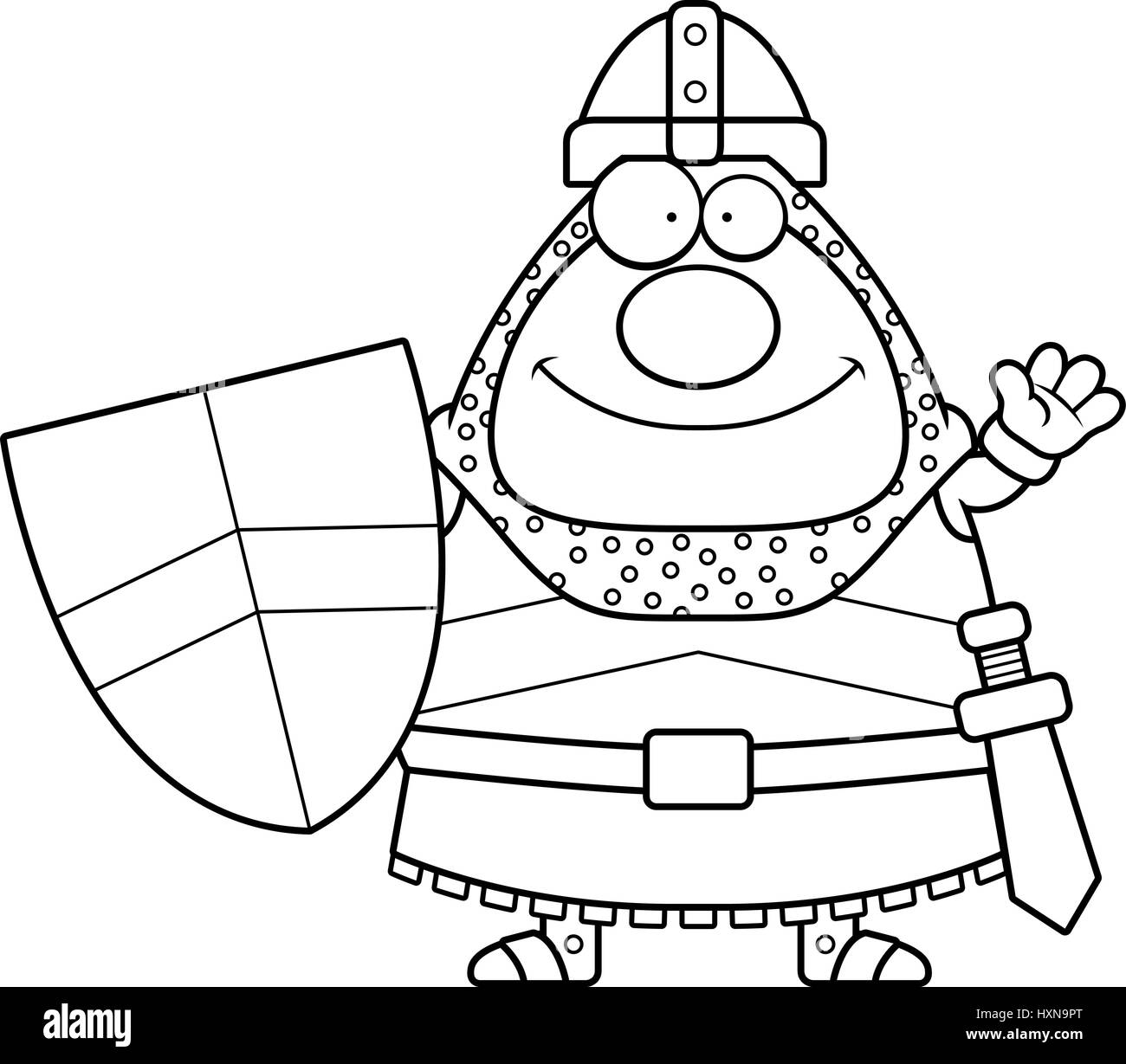 Illustration d'une caricature d'un chevalier. Illustration de Vecteur