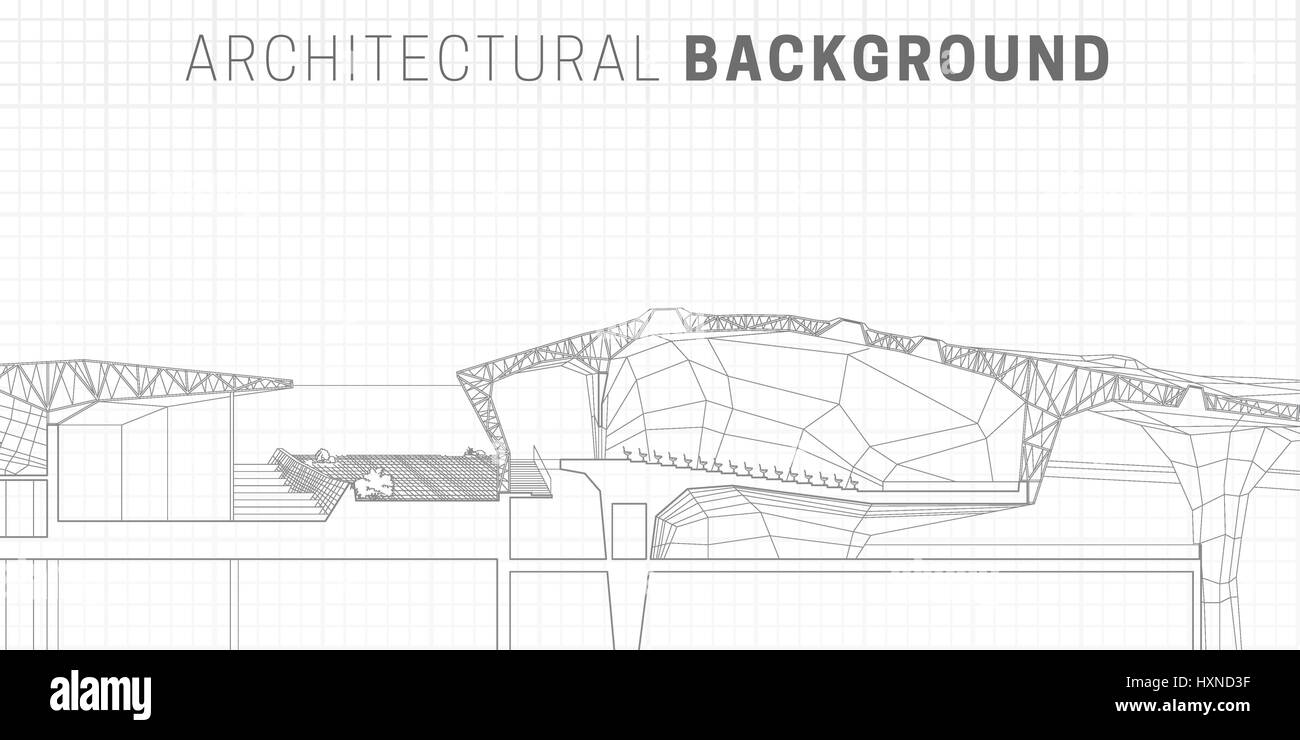 Arrière-plan horizontal d'architecture Illustration de Vecteur