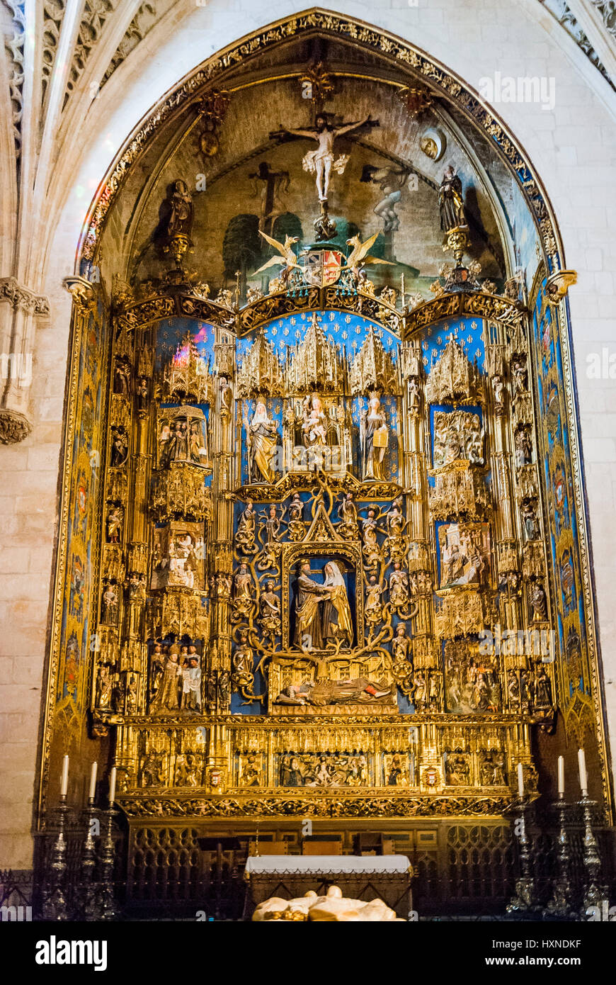 Chapelle de Santa Ana, également connu sous le nom de chapelle de la conception. Cathédrale Sainte-Marie de Burgos. Burgos, Castille et Leon, Espagne, Europe Banque D'Images