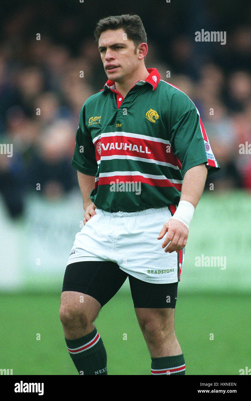 ROD KAFER Leicester Tigers RU HEYWOOD ROAD MANCHESTER VENTE 17 Novembre 2001 Banque D'Images