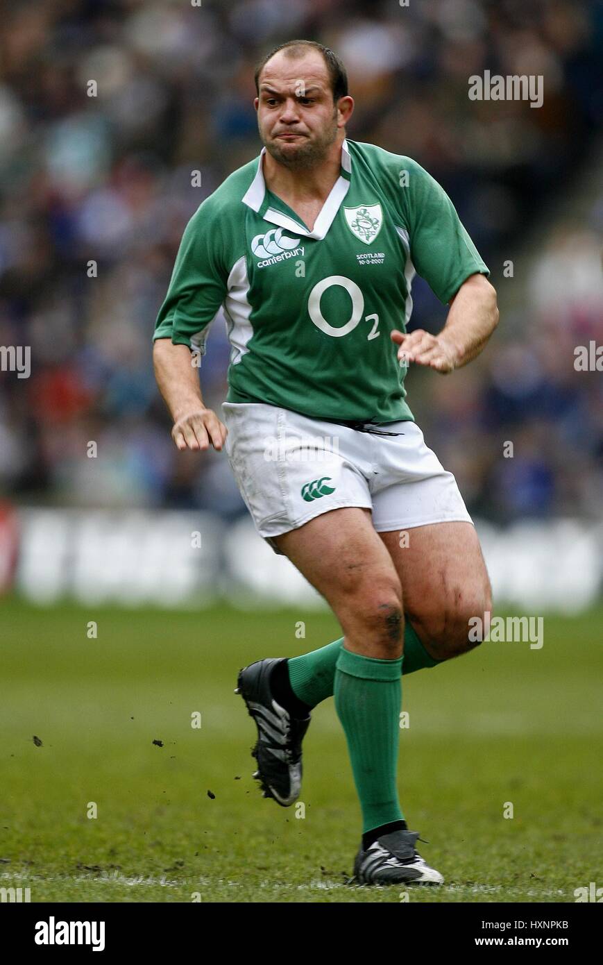 RORY BEST IRLANDE ET ULSTER MURRAYFIELD Édimbourg en Écosse 10 Mars 2007 Banque D'Images