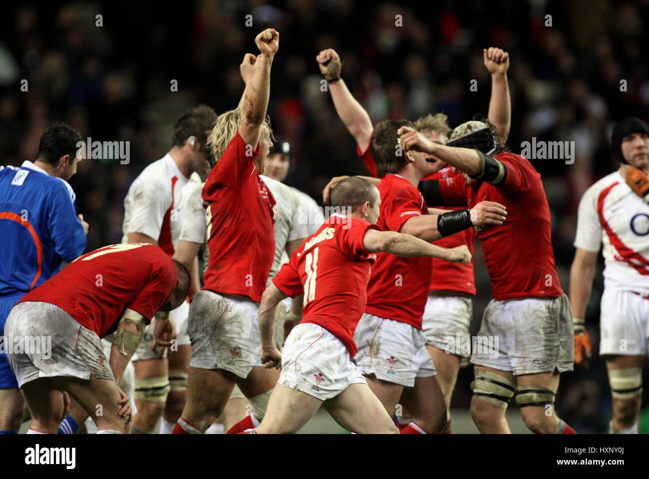 Le coup de sifflet final V PAYS DE GALLES ANGLETERRE LONDRES ANGLETERRE TWICKENHAM 02 Février 2008 Banque D'Images
