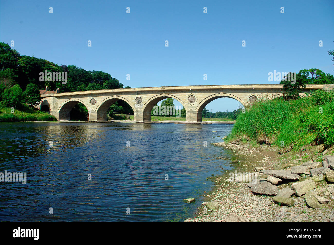 Pont sur la rivière Tweed de coldstream Banque D'Images