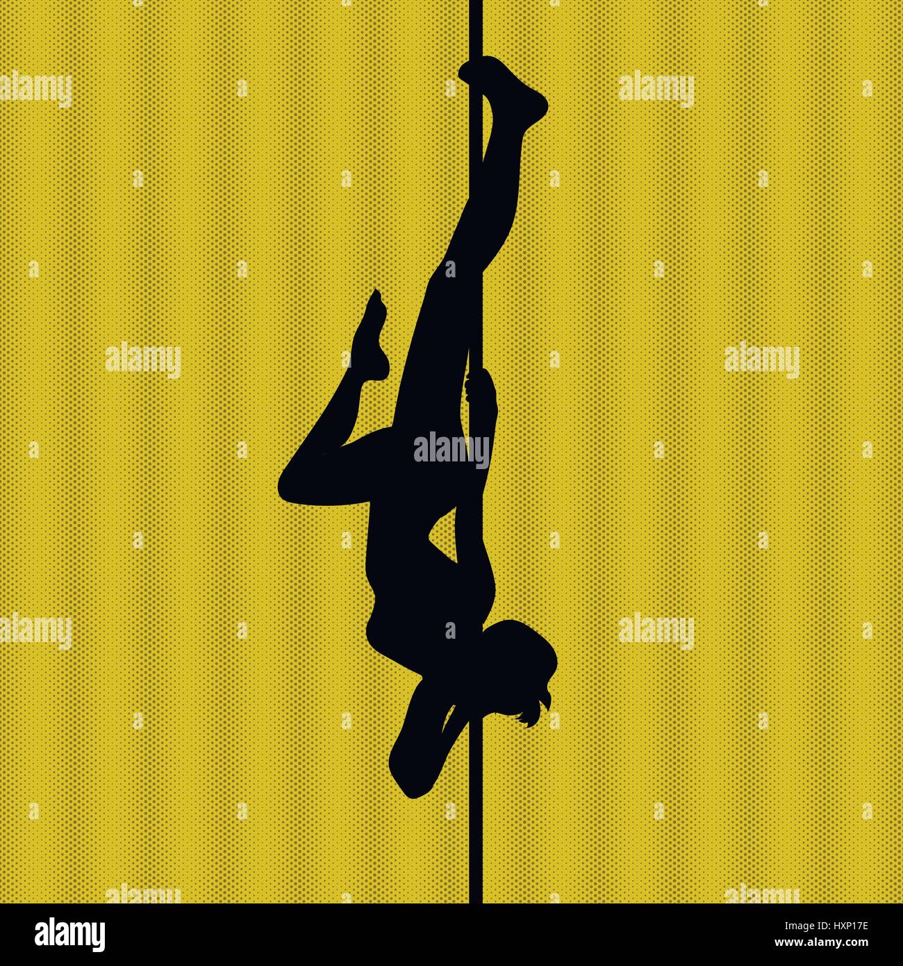 Pole dance woman Illustration de Vecteur