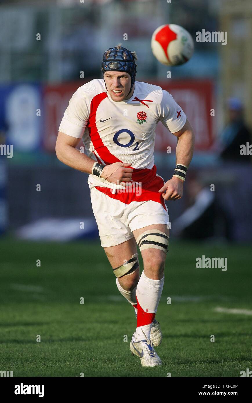 JAMES HASKELL ANGLETERRE & London Wasps Stadio Flaminio ROME ITALIE 10 Février 2008 Banque D'Images