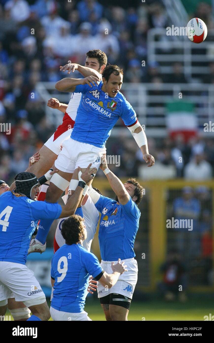 SERGIO PARISSE ITALIE RU STADIO FLAMINIO ROME ITALIE 10 Février 2008 Banque D'Images