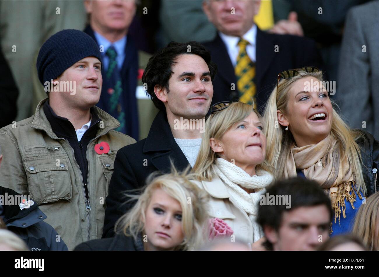 Le PRINCE HARRY & CHELSY DAVY ANGLETERRE V AUSTRALIE ANGLETERRE TWICKENHAM MIDDLESEX 07 Novembre 2009 Banque D'Images