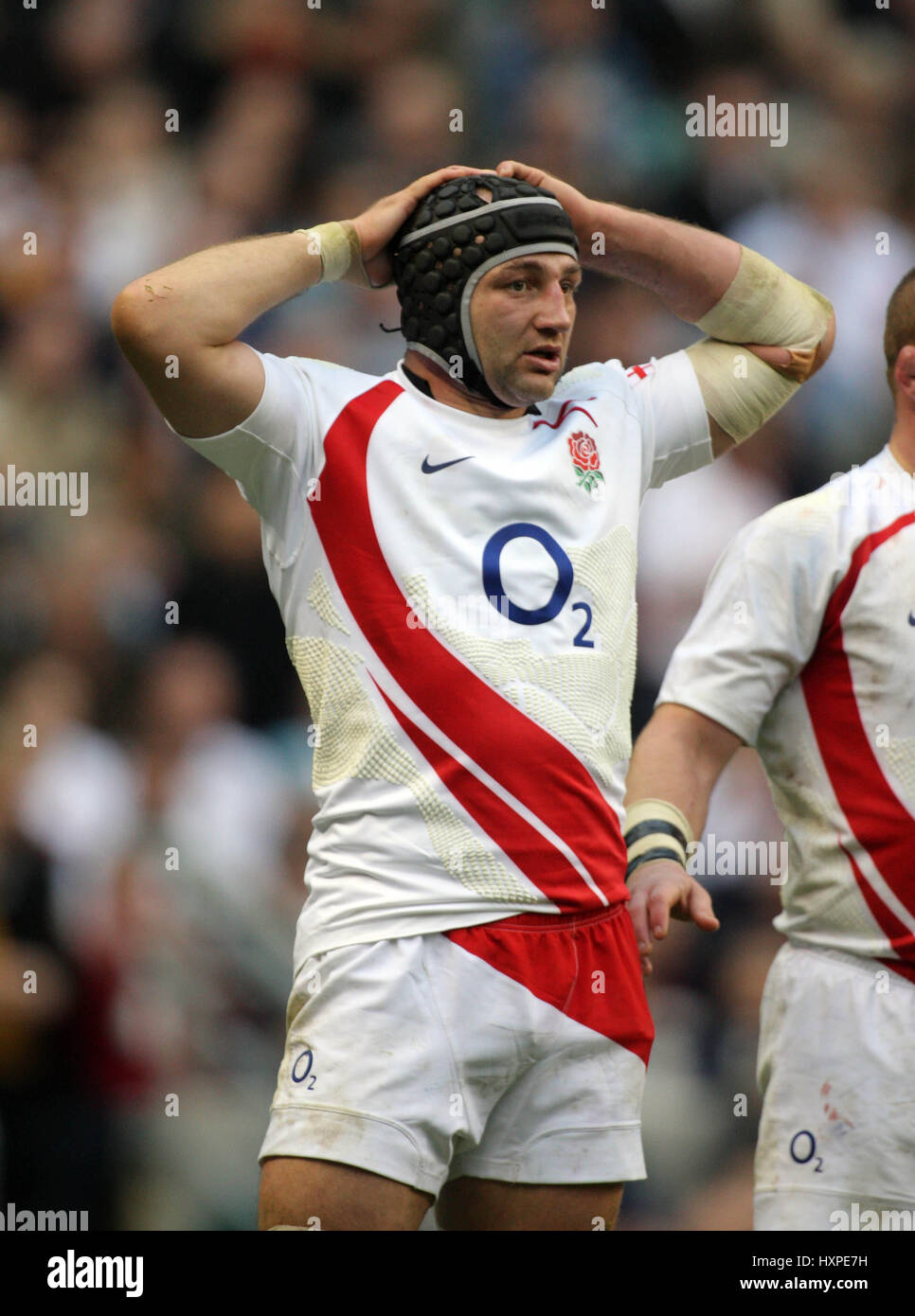 Le Capitaine Steve Borthwick ANGLETERRE V AUSTRALIE ANGLETERRE TWICKENHAM MIDDLESEX 15 Novembre 2008 Banque D'Images