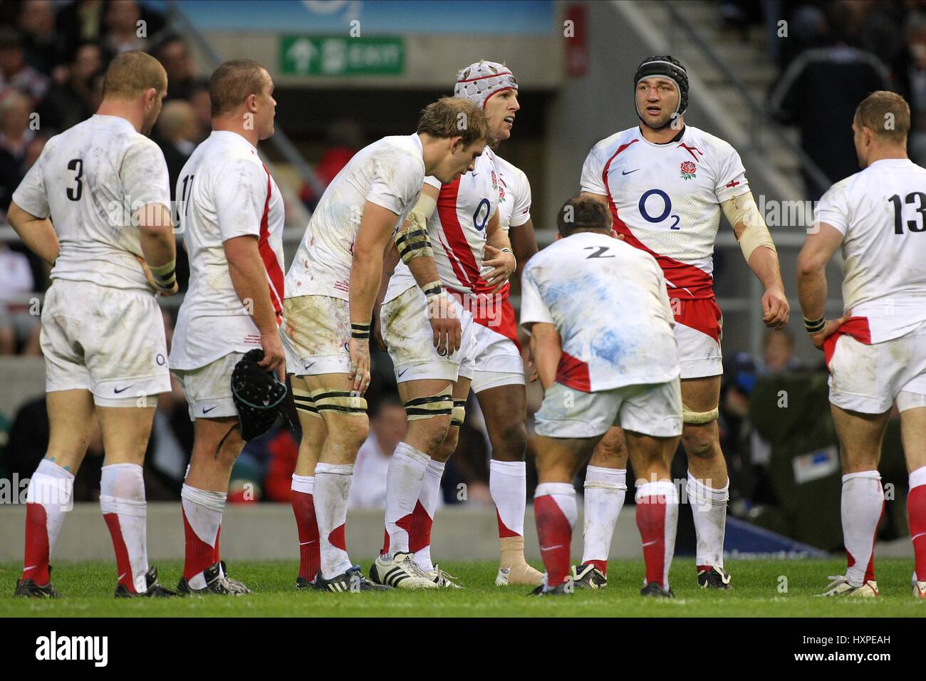 STEVE BORTHWICK AVEC ÉQUIPE ANGLETERRE V AUSTRALIE TWICKENHAM MIDDLESEX ANGLETERRE 15 Novembre 2008 Banque D'Images