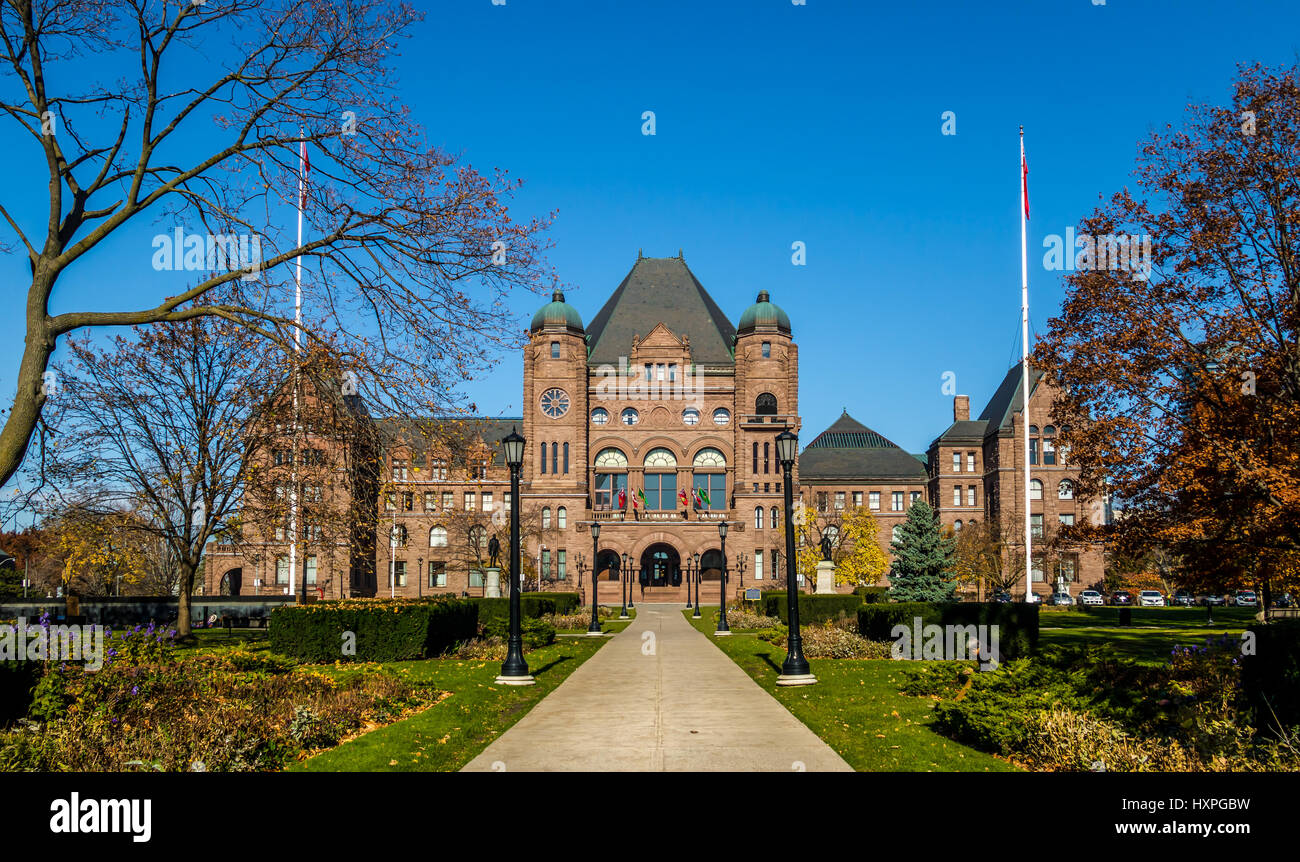 Assemblée législative de l'Ontario situé dans le Queens Park - Toronto, Ontario, Canada Banque D'Images