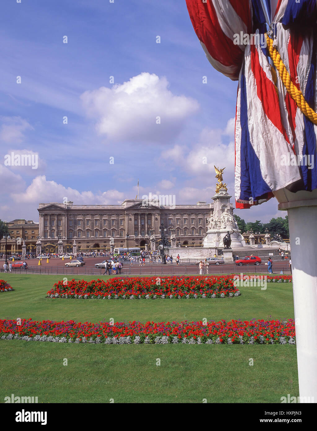 Le palais de Buckingham et du Victoria Memorial, le Mall, City of westminster, Greater London, Angleterre, Royaume-Uni Banque D'Images
