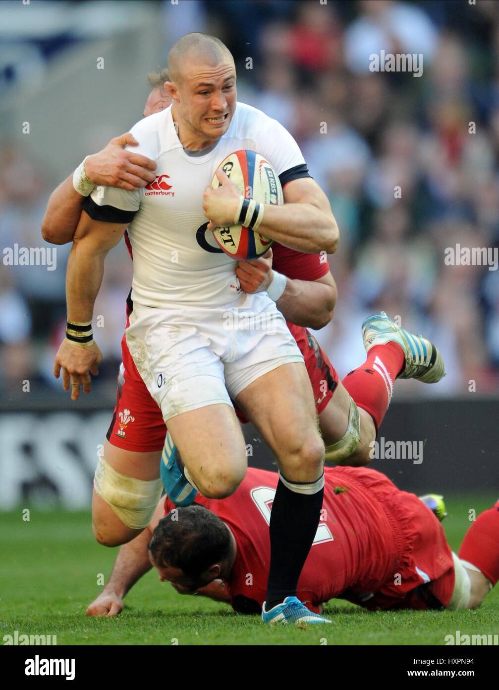 J ROBERTS M BROWN UN JONES ANGLETERRE RU RU RU V Pays de Galles Angleterre V PAYS DE GALLES RU LONDRES ANGLETERRE TWICKENHAM 09 Mars 2014 Banque D'Images