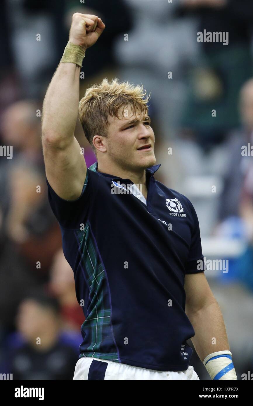 DAVID DENTON ECOSSE EDINBURGH RUGBY ECOSSE & EDINBURGH RUGBY ST JAMES Park Newcastle upon Tyne en Angleterre 10 octobre 2015 Banque D'Images