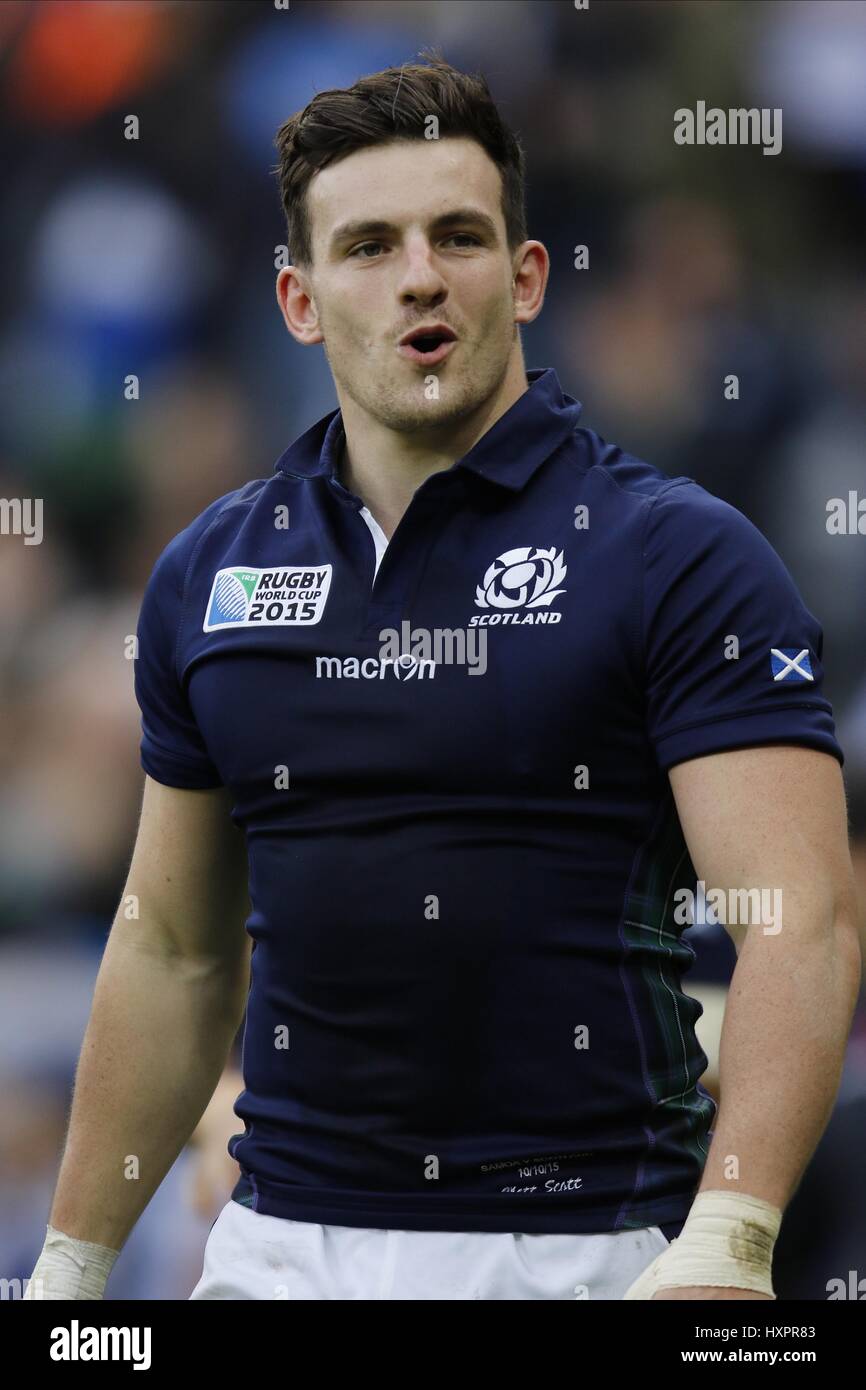 MATT SCOTT ECOSSE EDINBURGH RUGBY ECOSSE & EDINBURGH RUGBY ST JAMES Park Newcastle upon Tyne en Angleterre 10 octobre 2015 Banque D'Images