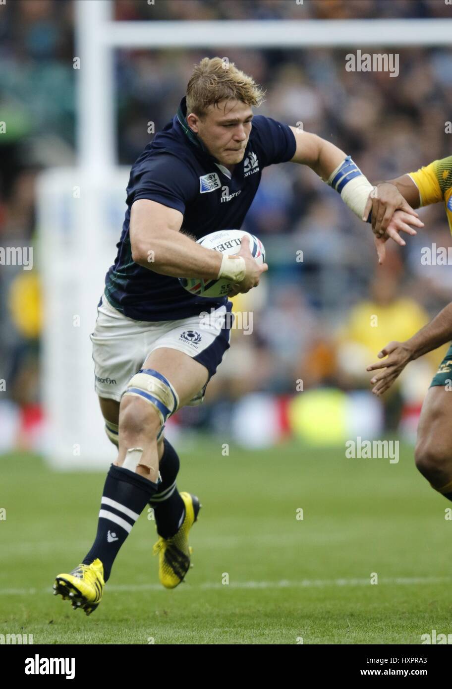 DAVID DENTON ECOSSE EDIMBOURG ECOSSE EDIMBOURG RUGBY RUGBY & Twickenham Londres Angleterre 18 octobre 2015 Banque D'Images