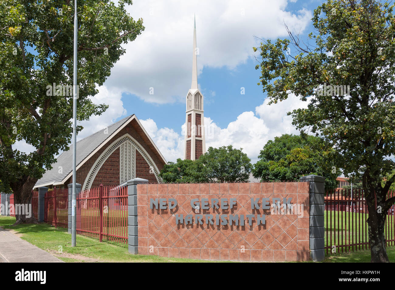 Ned Geref Kirk (Afrikaans Église réformée), Joost Street Harrismith, État libre, Province, République d'Afrique du Sud Banque D'Images