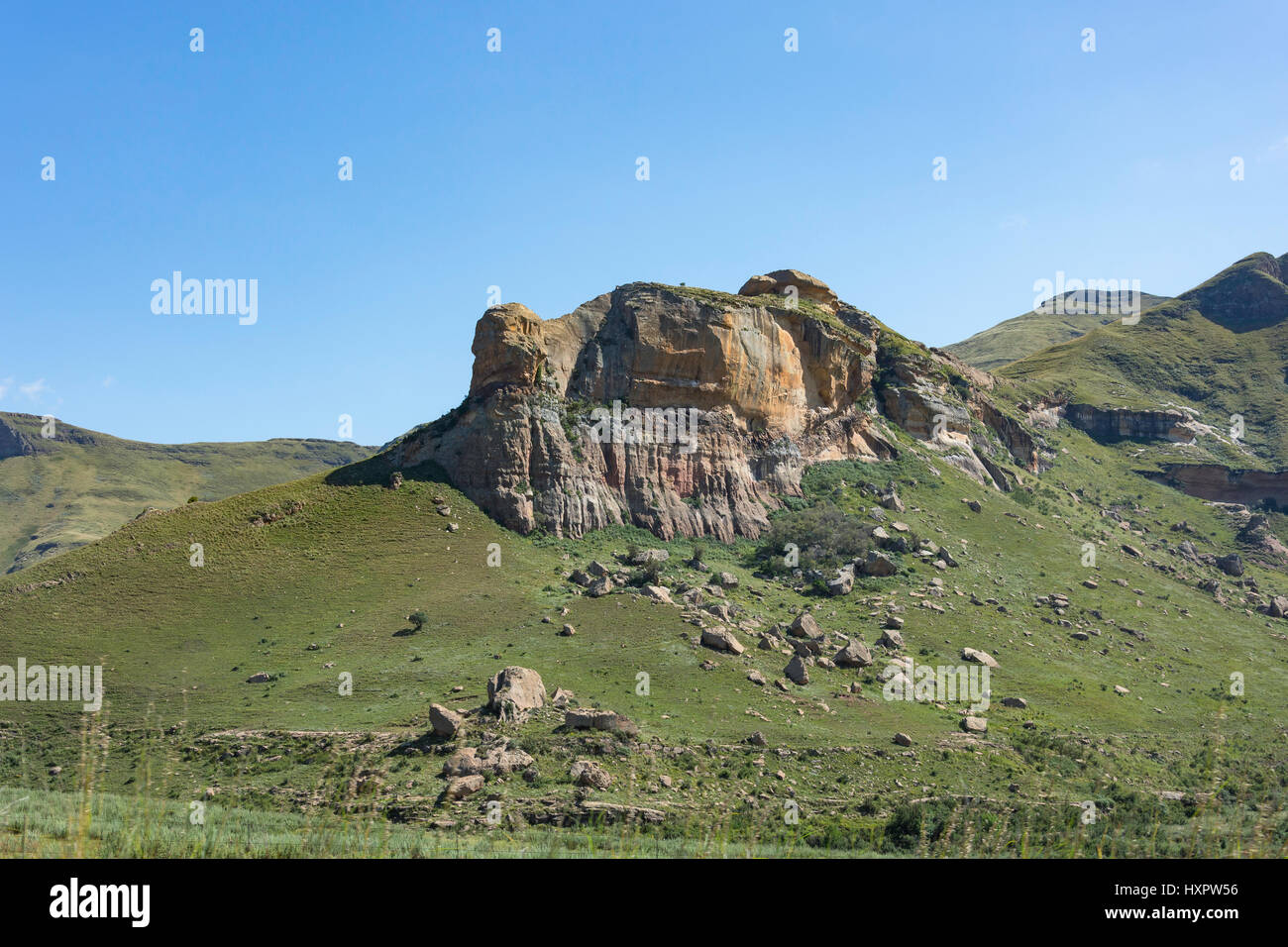 Contrefort Brandwag, Golden Gate Highlands National Park, la Province de l'État libre, République d'Afrique du Sud Banque D'Images