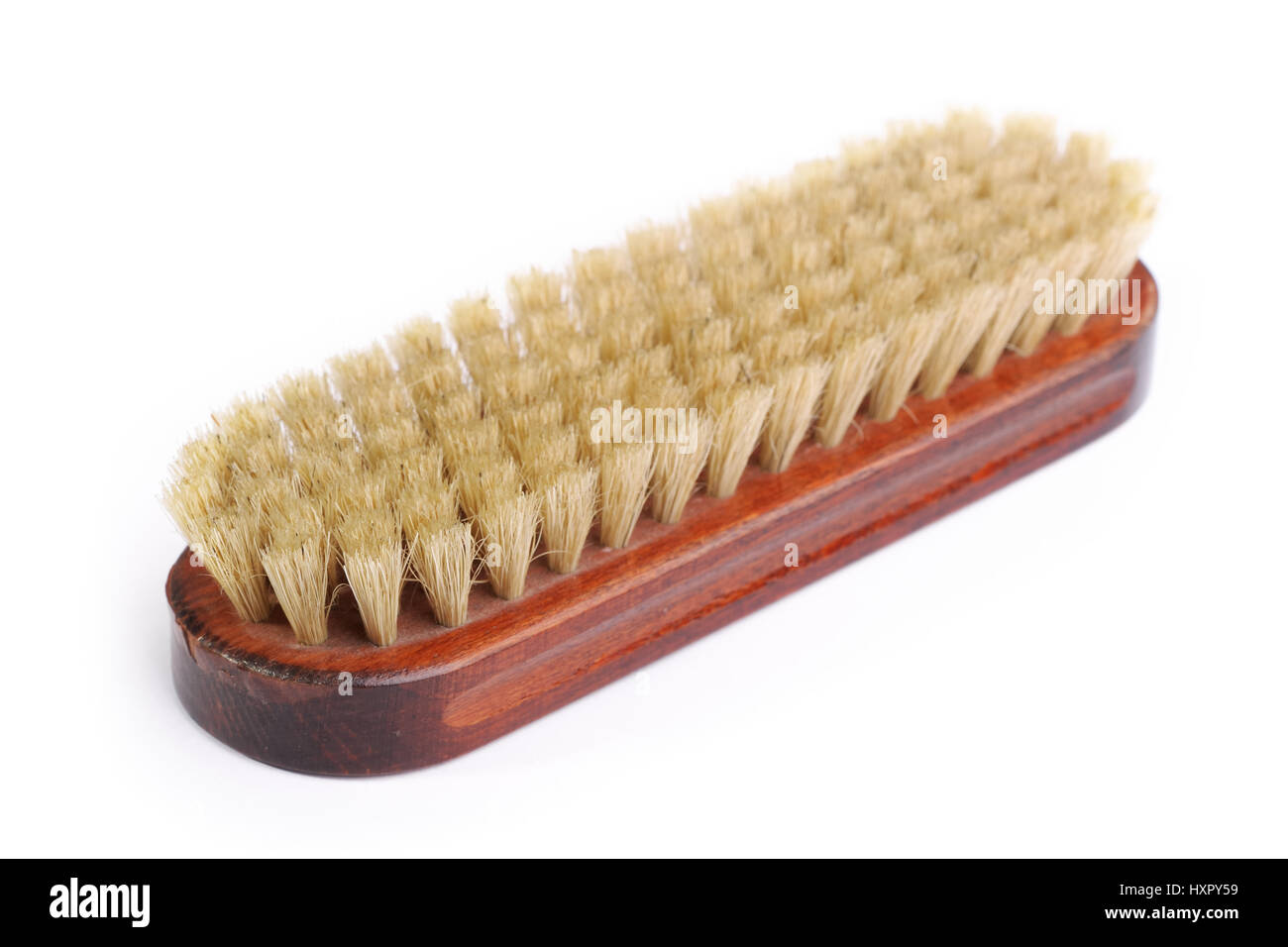 Brosse en bois isolé sur fond blanc Banque D'Images