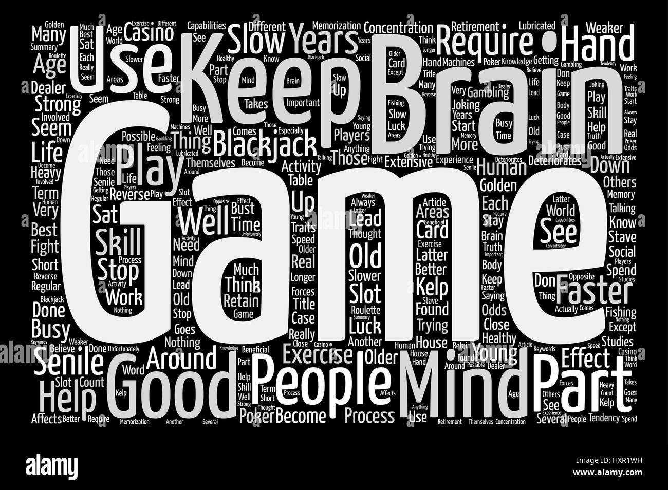 Comment garder l'esprit fort dans vos années d'or Nuage de mots Texte