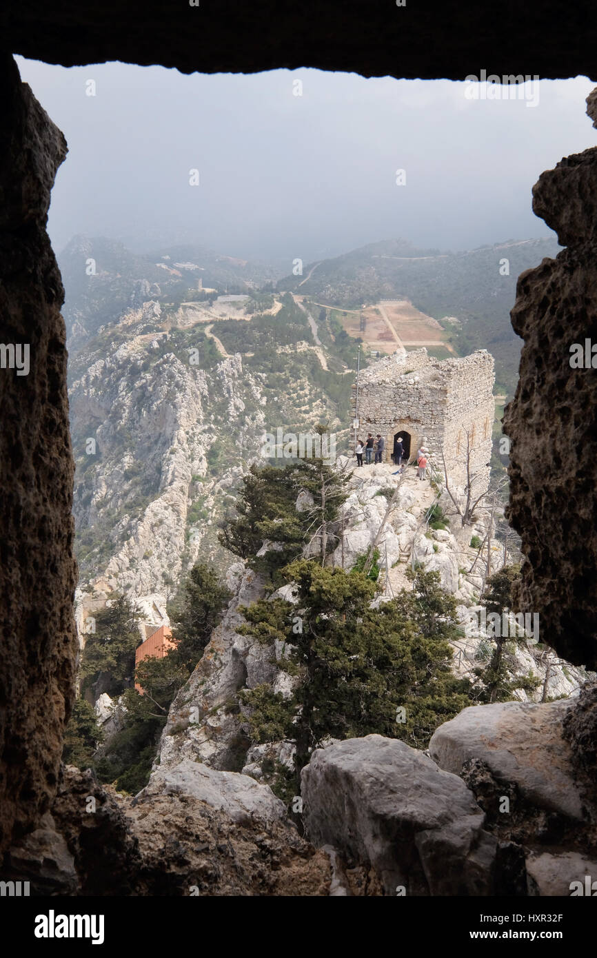 Château St Hilarion, Kyrenia, Chypre du Nord. Banque D'Images