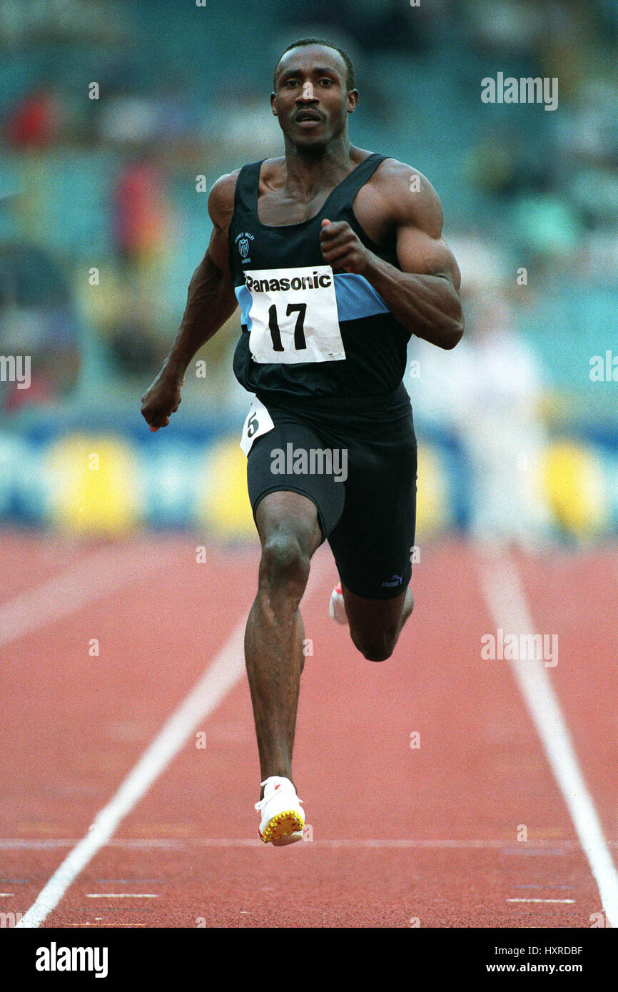 LINFORD CHRISTIE 100 Mètres 02 Juillet 1992 Banque D'Images