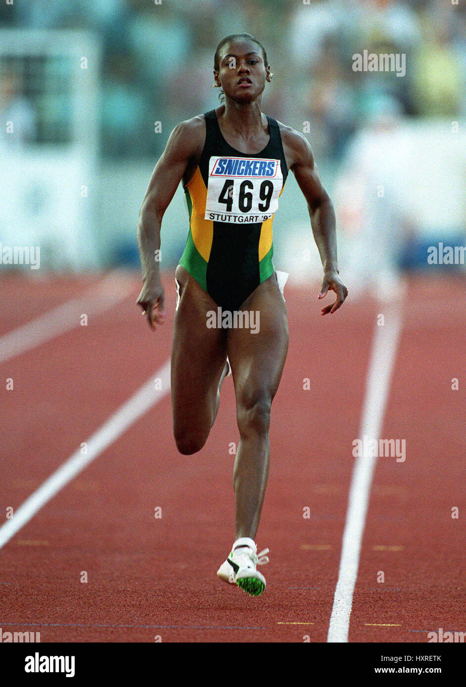 MERLENE OTTEY 200 Mètres 18 Août 1993 Banque D'Images