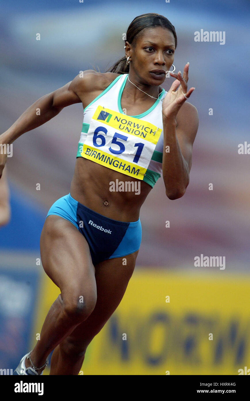 JOICE MADUAKA 200 MÈTRES ALEXANDER STADIUM BIRMINGHAM ENGLAND 26 Juillet 2003 Banque D'Images