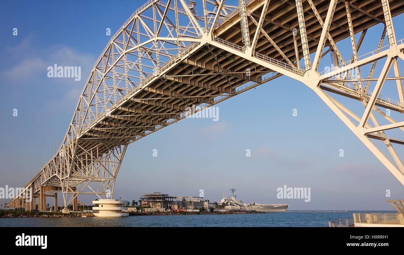 Corpus Christi Harbour Bridge dans le Port de Corpus Christi, Texas Banque D'Images