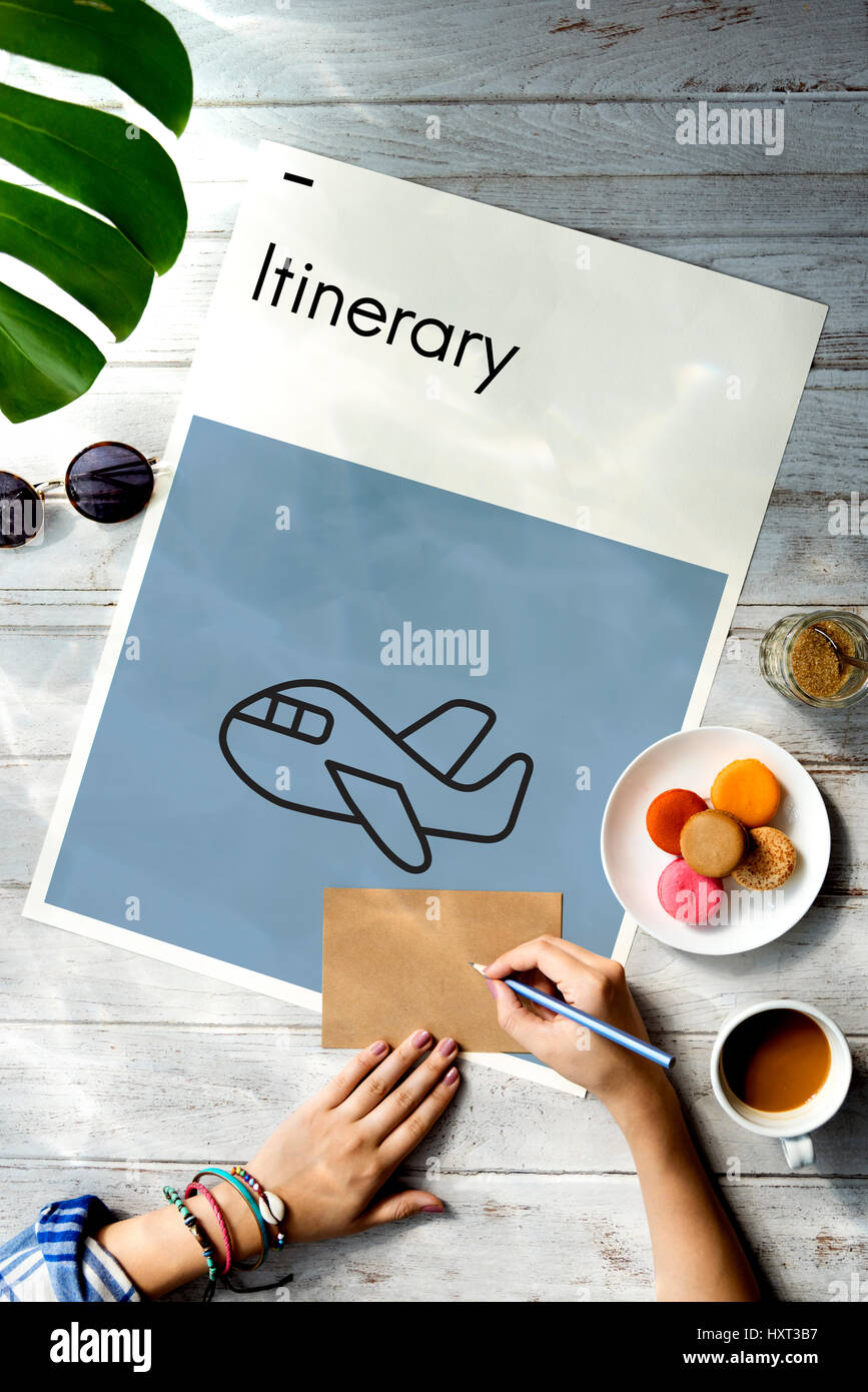 Maison de vacances Vol Voyage Travel Icon Banque D'Images