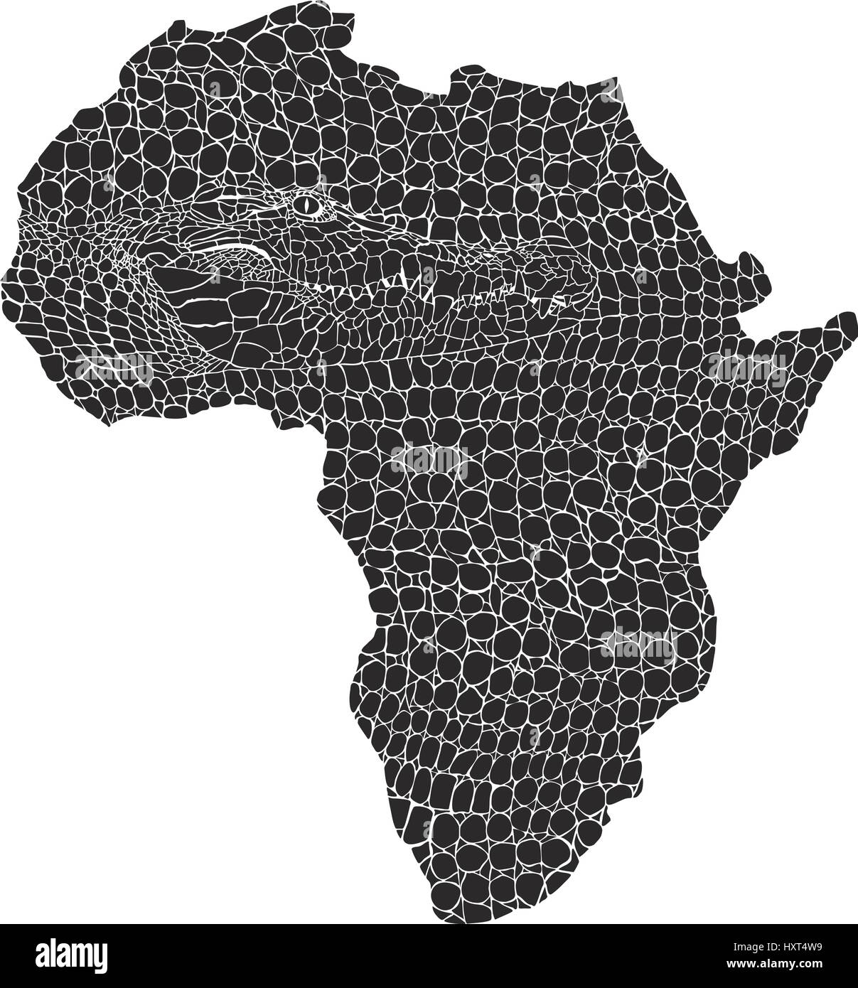 Carte de l'Afrique en camouflage crocodile Illustration de Vecteur