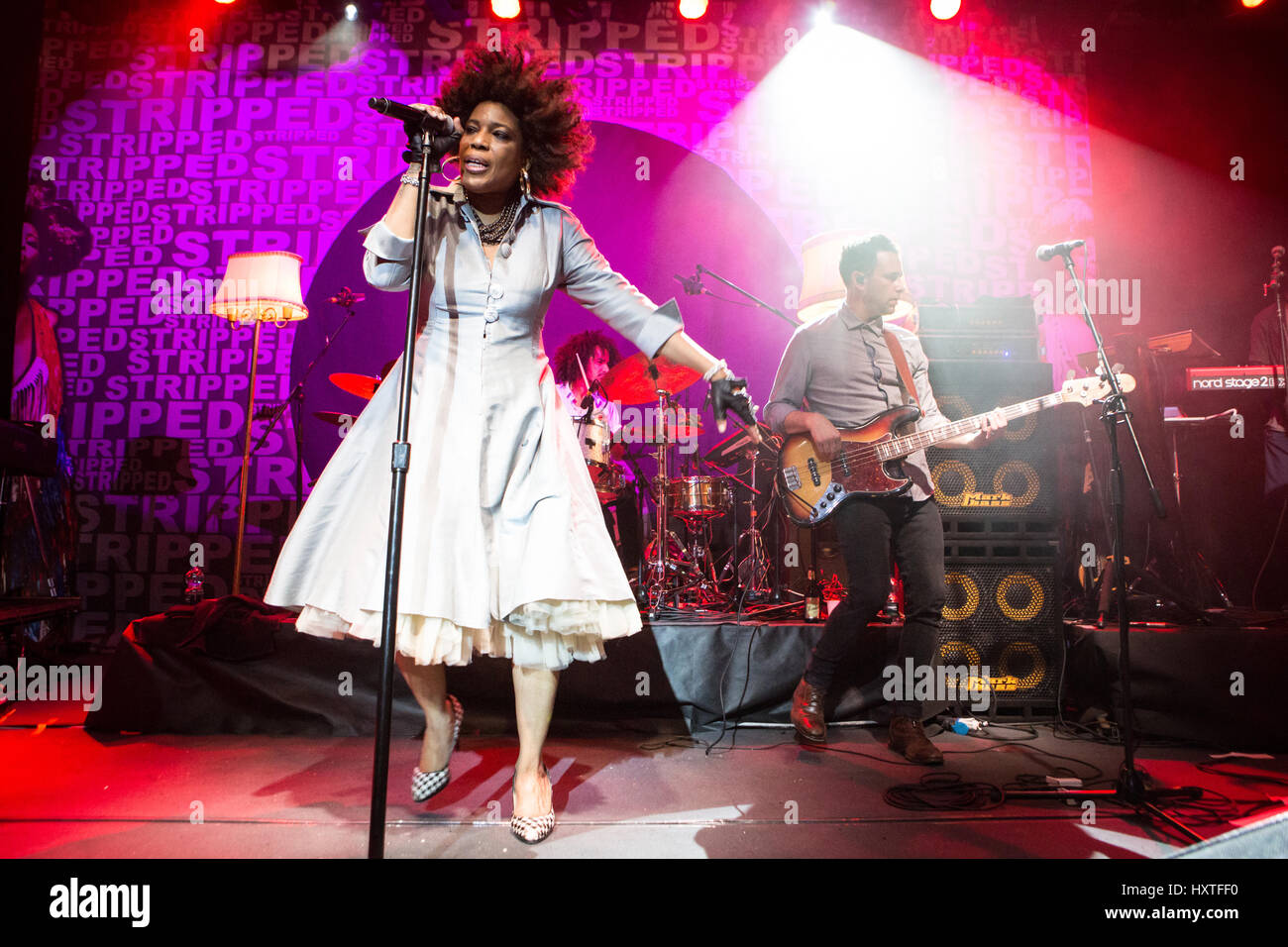 Milan, Italie. Mar 29, 2017. La chanteuse MACY GRAY effectue sur scène à Alcatraz pour présenter son nouvel album "déclenché" Crédit : Rodolfo Sassano/Alamy Live News Banque D'Images