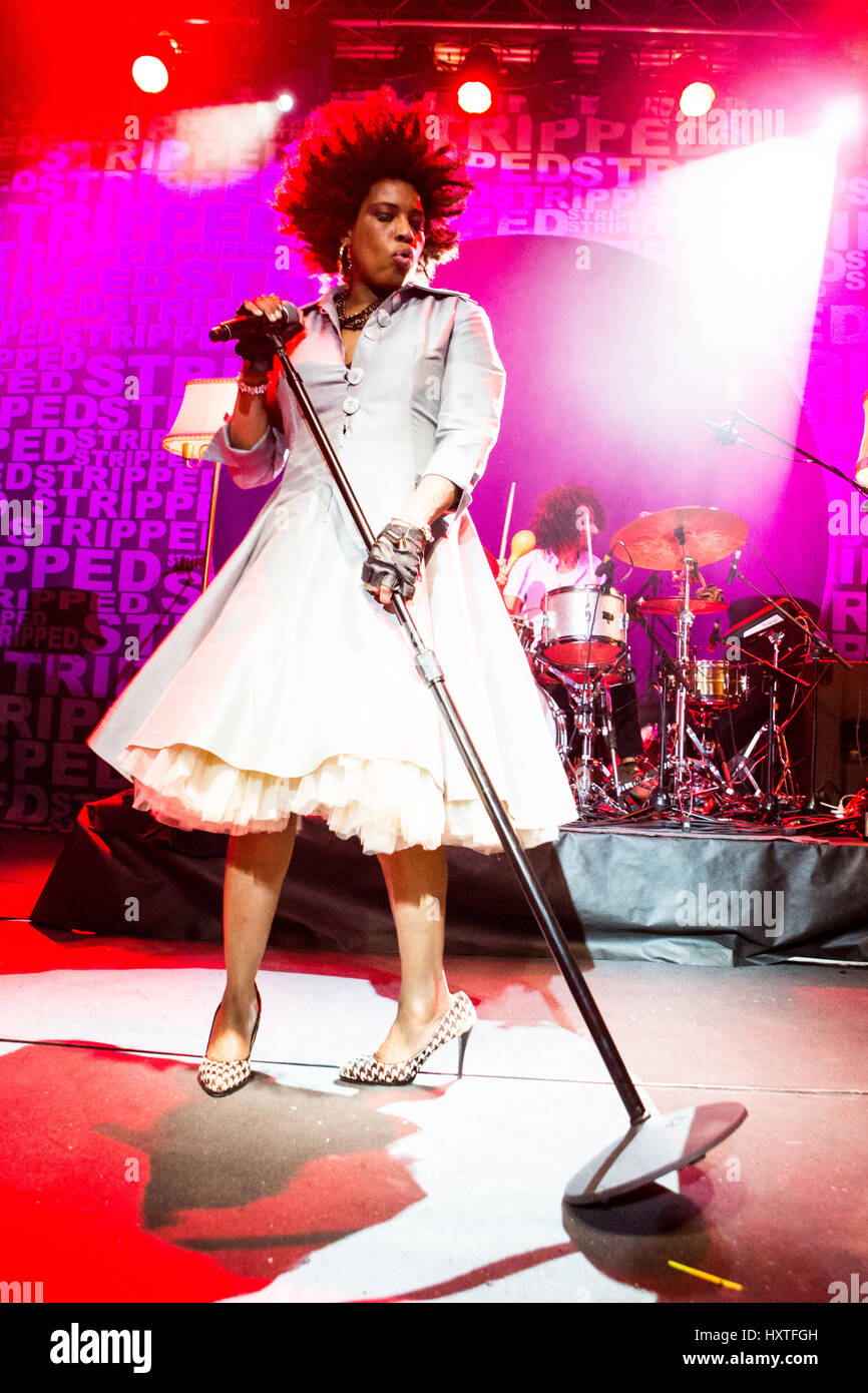 Milan, Italie. Mar 29, 2017. La chanteuse MACY GRAY effectue sur scène à Alcatraz pour présenter son nouvel album "déclenché" Crédit : Rodolfo Sassano/Alamy Live News Banque D'Images