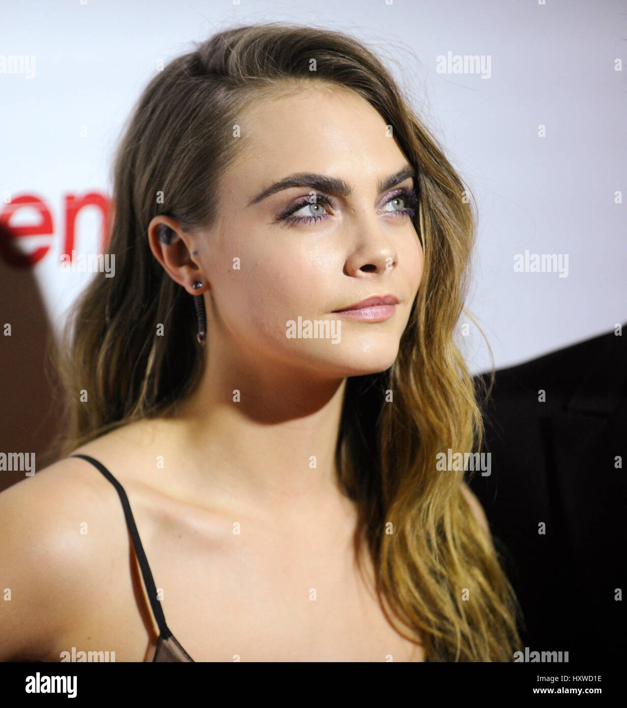 Cara Delevingne modèle arrive pour le CinemaCon Big Screen Achievement Awards le 23 avril 2015 à Las Vegas, Nevada. Banque D'Images